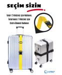 Sarı Valiz Kemeri Emniyet Tokalı Ölçüsü Ayarlanabilir Bavul Güvenlik Emniyet Kemeri